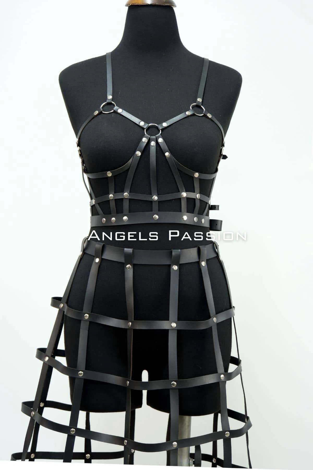 Deri Etek Ve Deri Göğüs Harness Takım, Cosplaywear - Brf1013