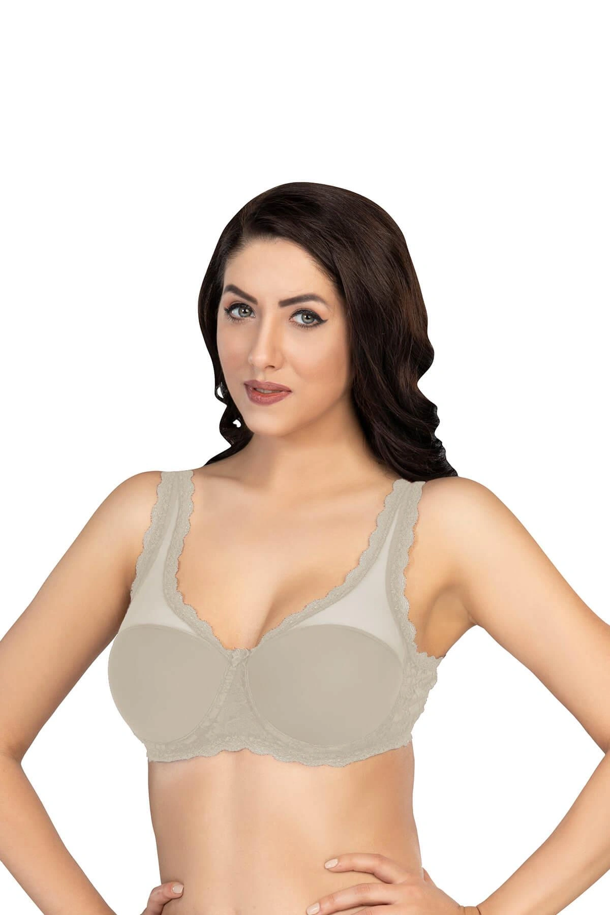 Ekru Mı Emay 172 D Pedli Dantelli Balenli Minimazer