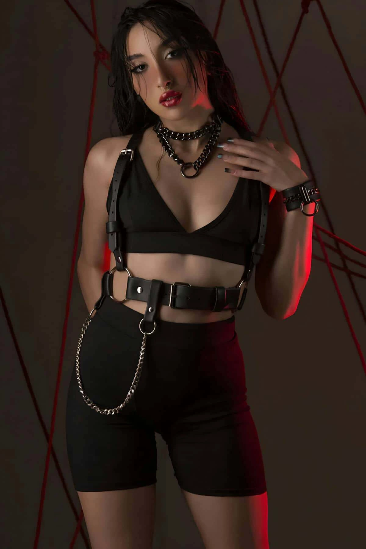 Fantazi Deri Omuzdan Askılı Harness - Brf1266