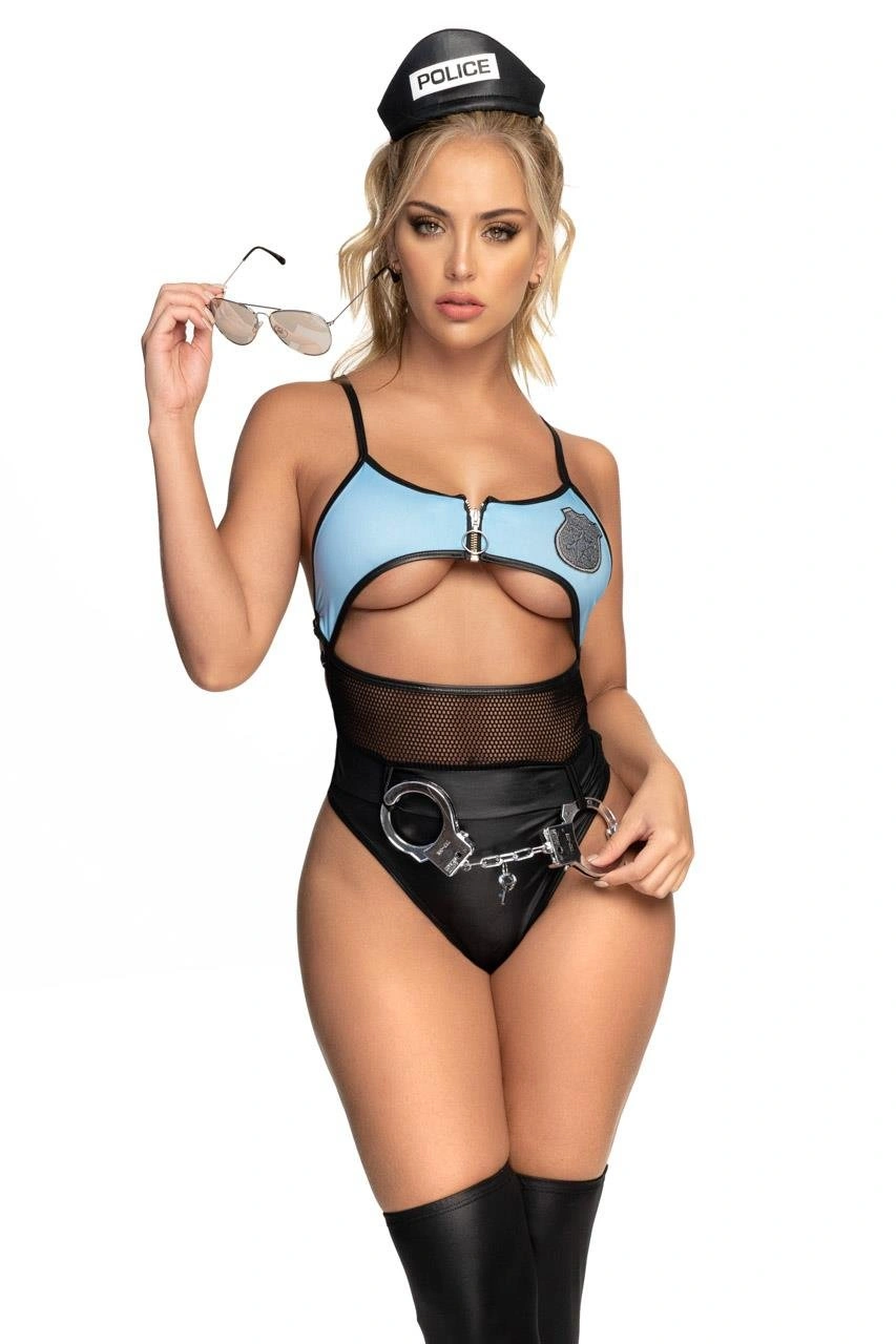 File Detaylı Fantezi Polis Kız Kostümü