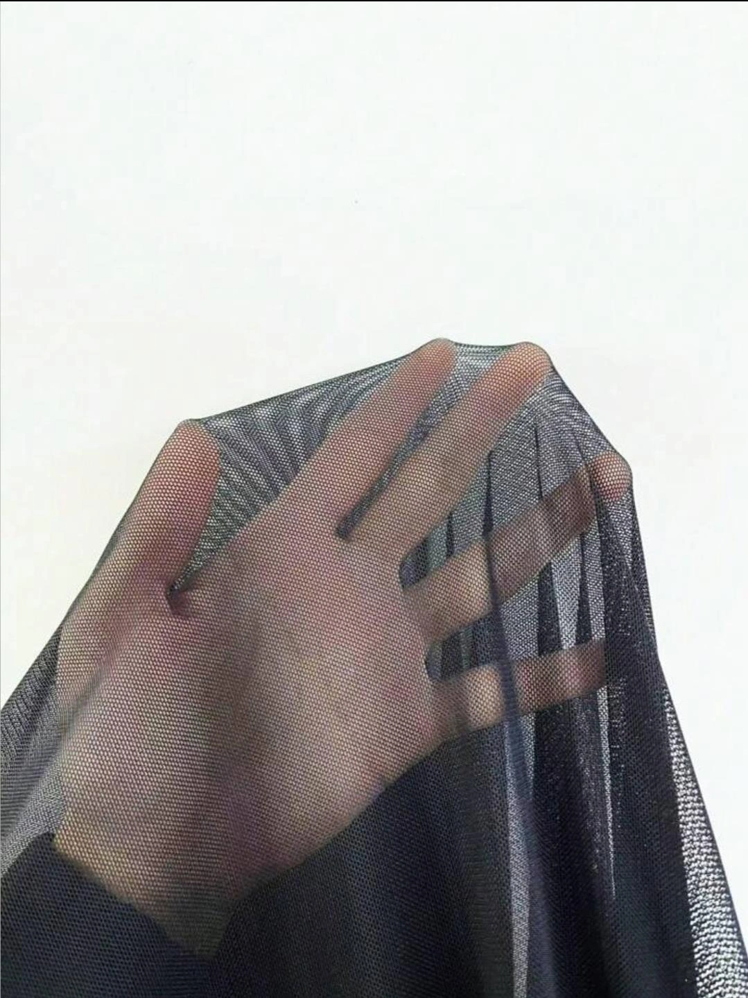 Fırfırlı Dantel İşlemeli Tül Fantezi Siyah Gecelik