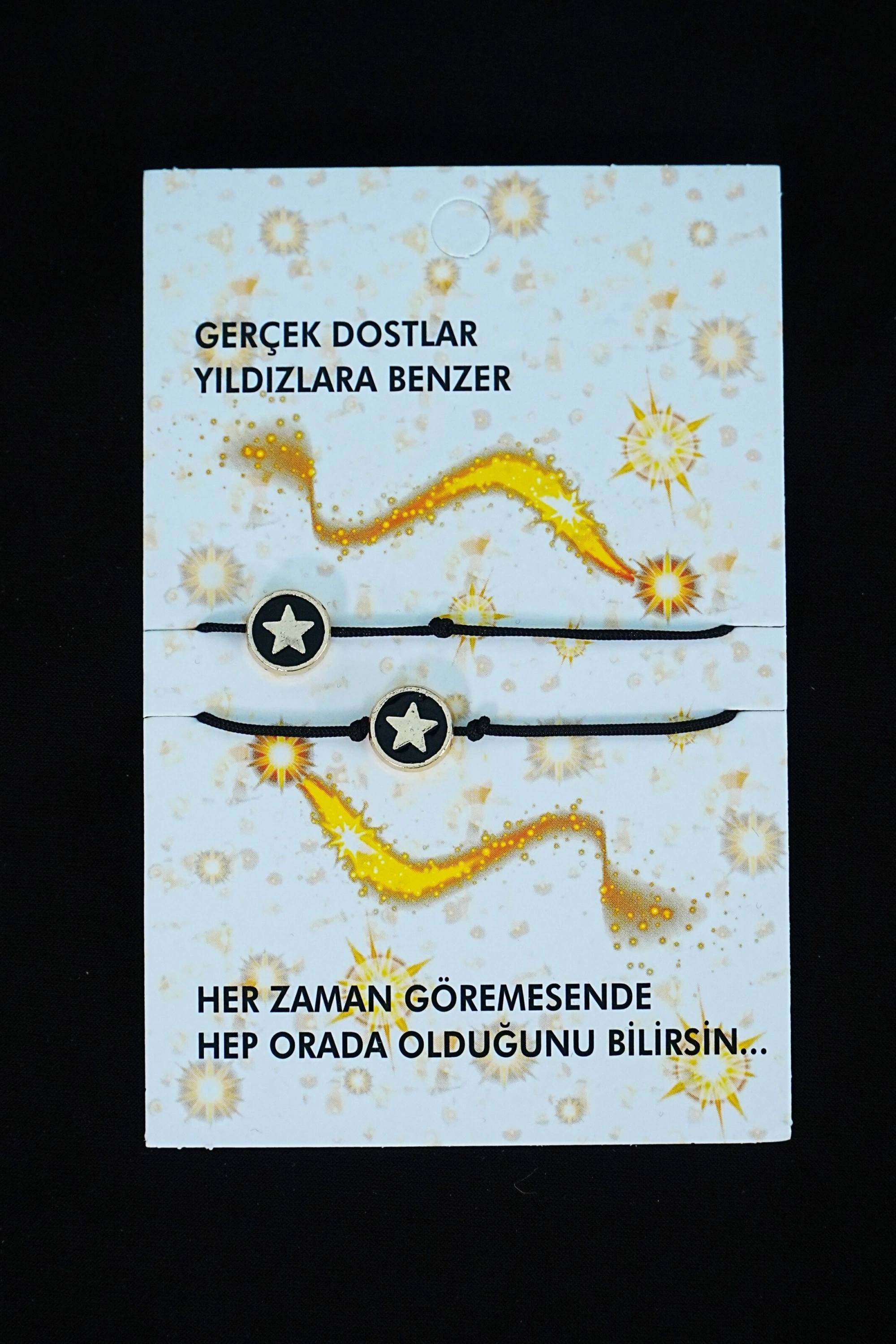 Gerçek Dostlar Yıldızlara Benzer - Arkadaş Şans Bilekliği