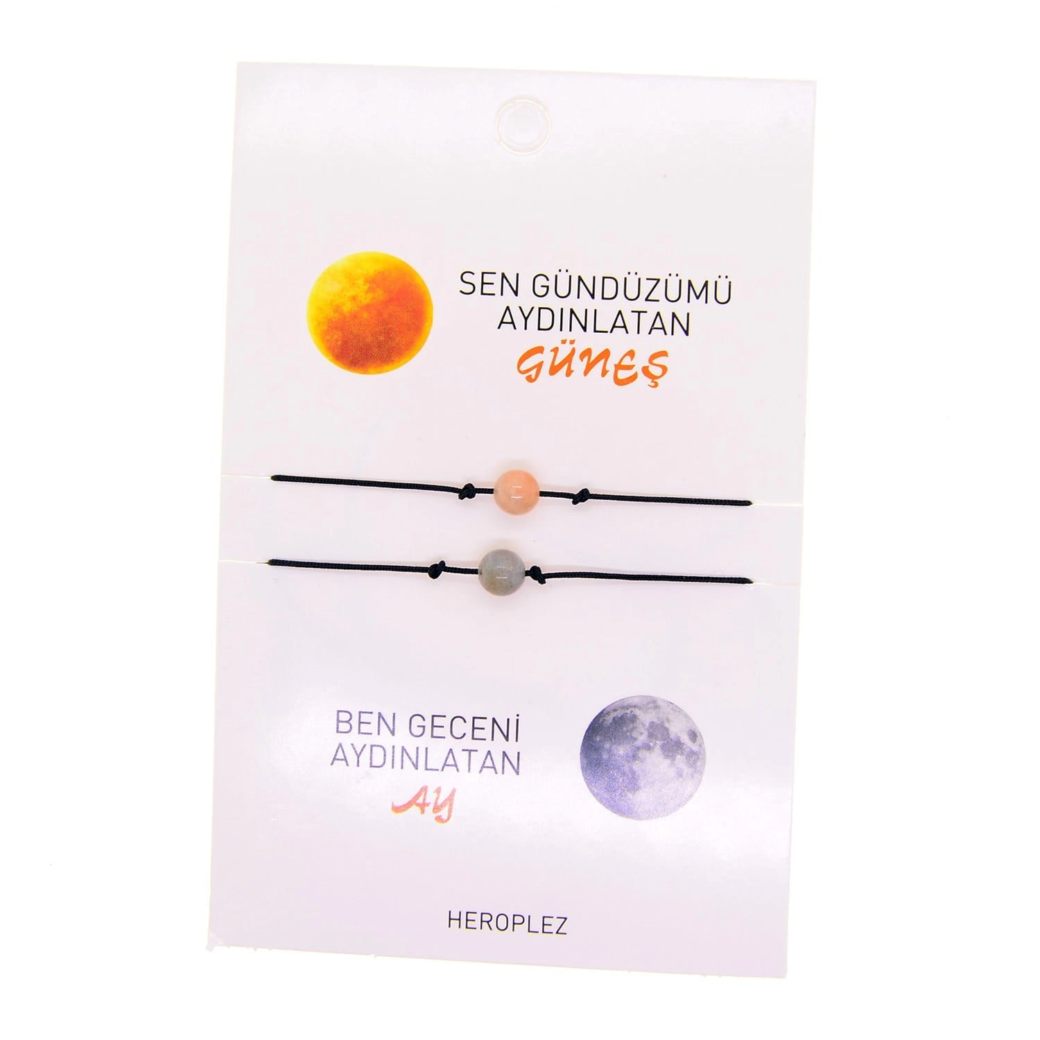 Güneş ve Ay - Arkadaş Şans Bilekliği