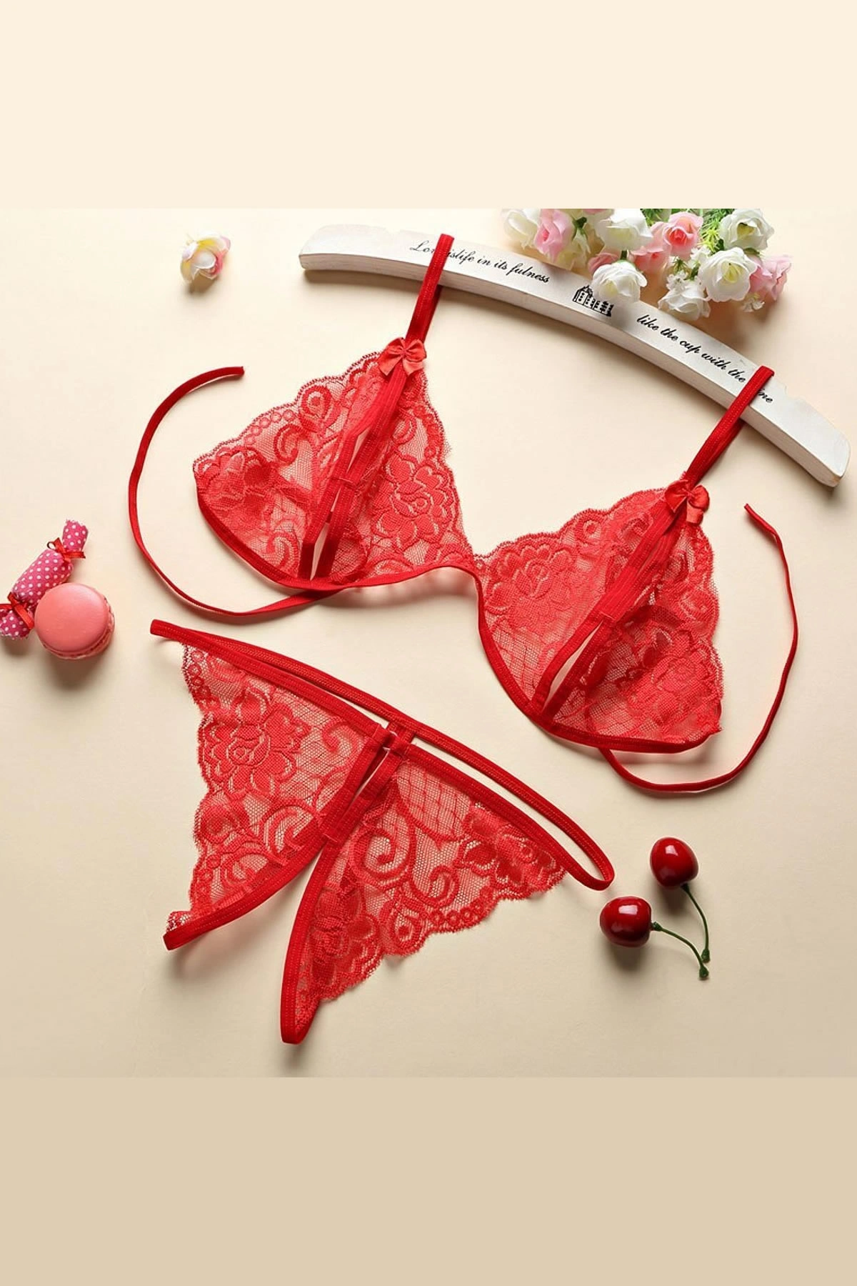 Kadın Dantelli Sütyen Külot Takımı 5li Set