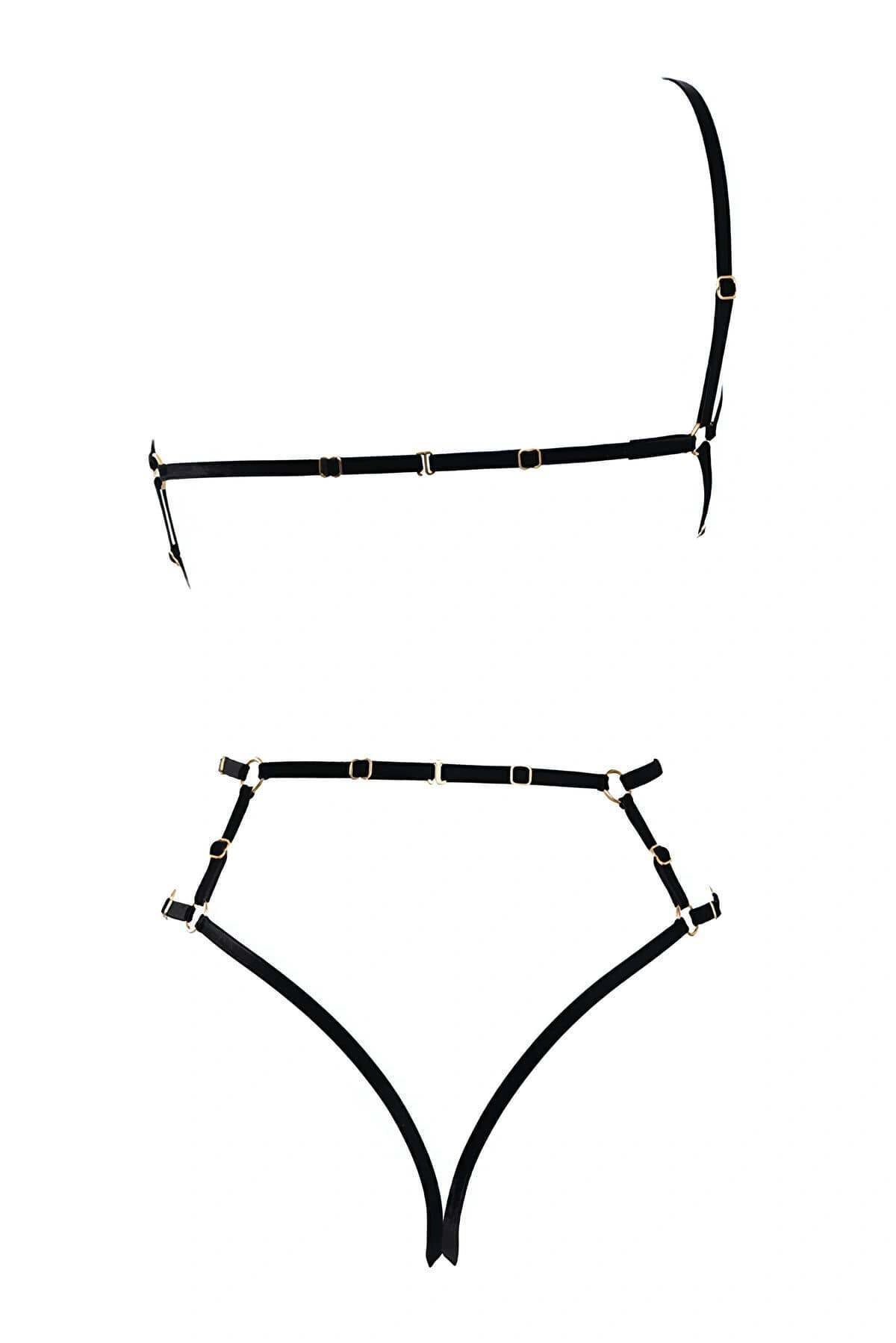 Kadın İç Giyim Lastik Harness - Brf340