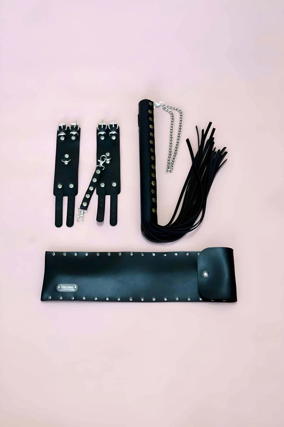 Kelepçe - Kırbaç Set, Kırbaç Takım, Fantezi Kelepçe Takım - Brf1304