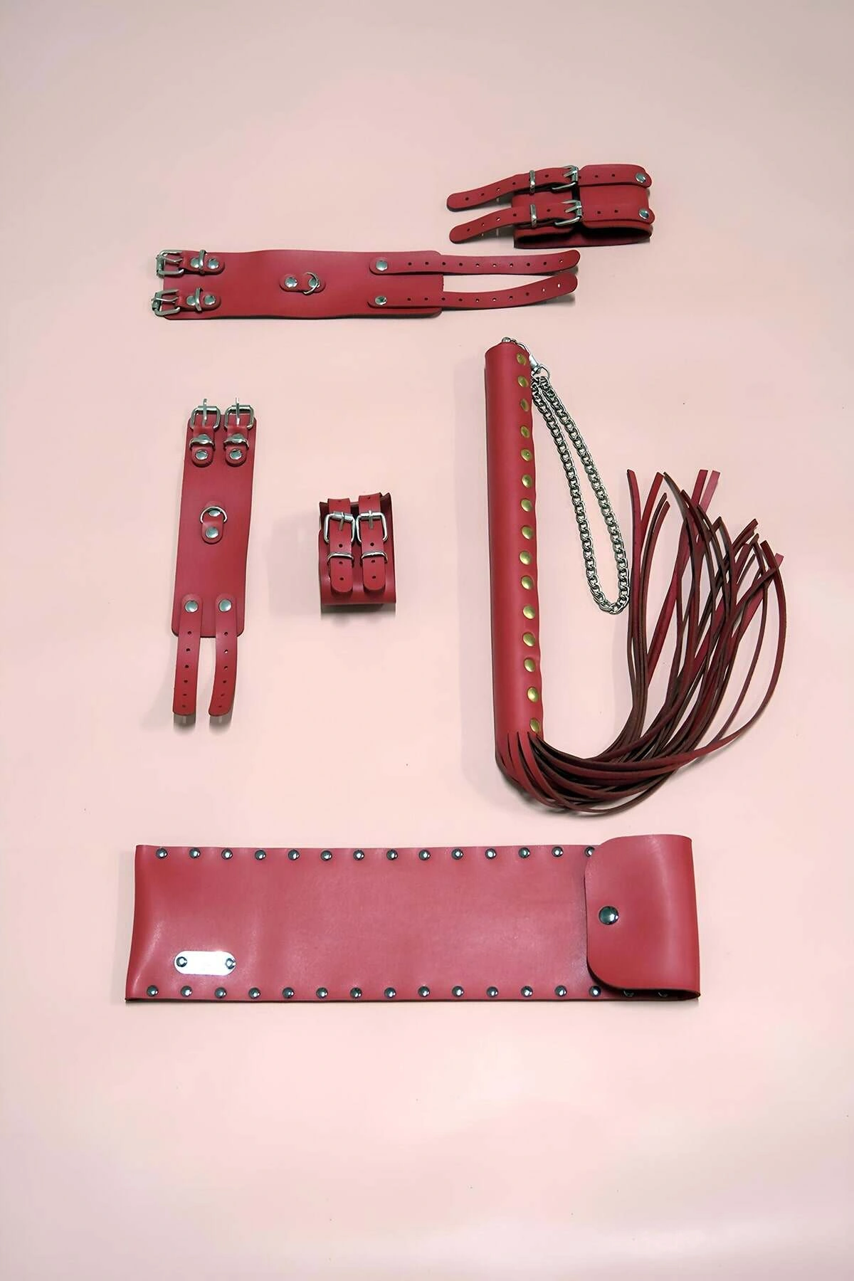 Kırbaç Kelepçe Takım 3lü Set, El - Ayak Kelepçesi, Kırbaç - Brf1305