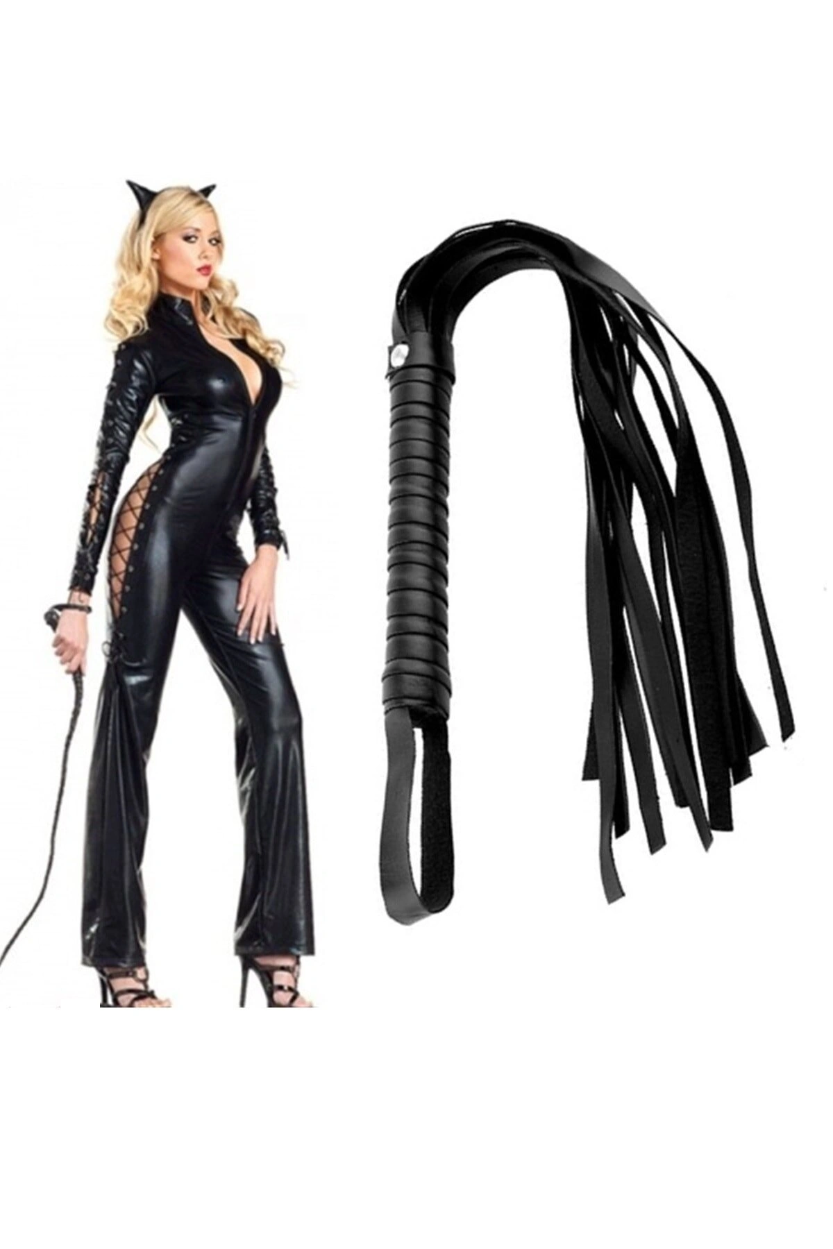 Kırmızı Detaylı Fantezi Set