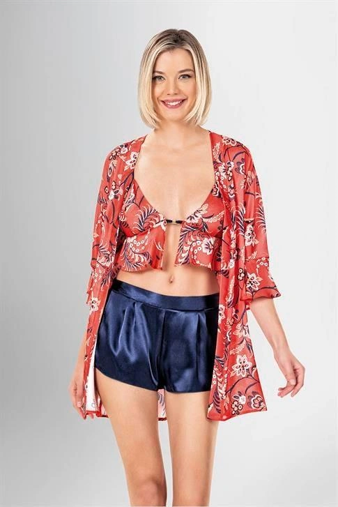 Lesca 3lü Şort Takımı Desenli