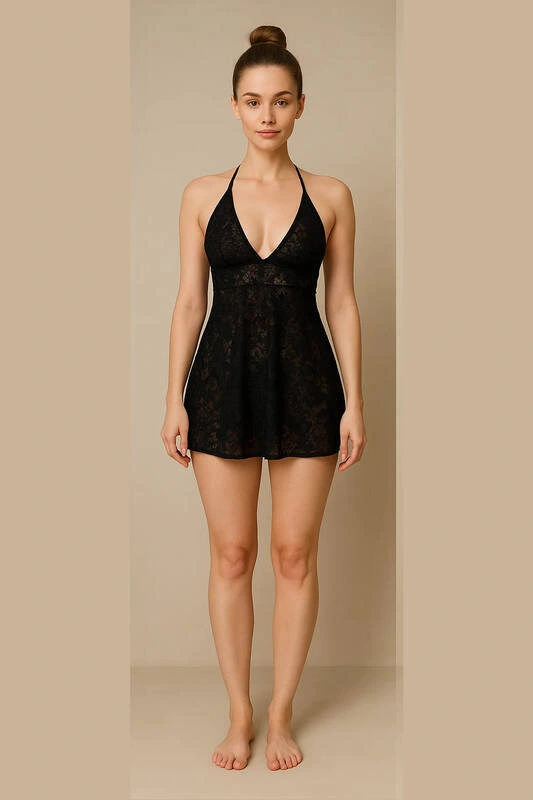 Lesca Dantel Gecelik Takımı