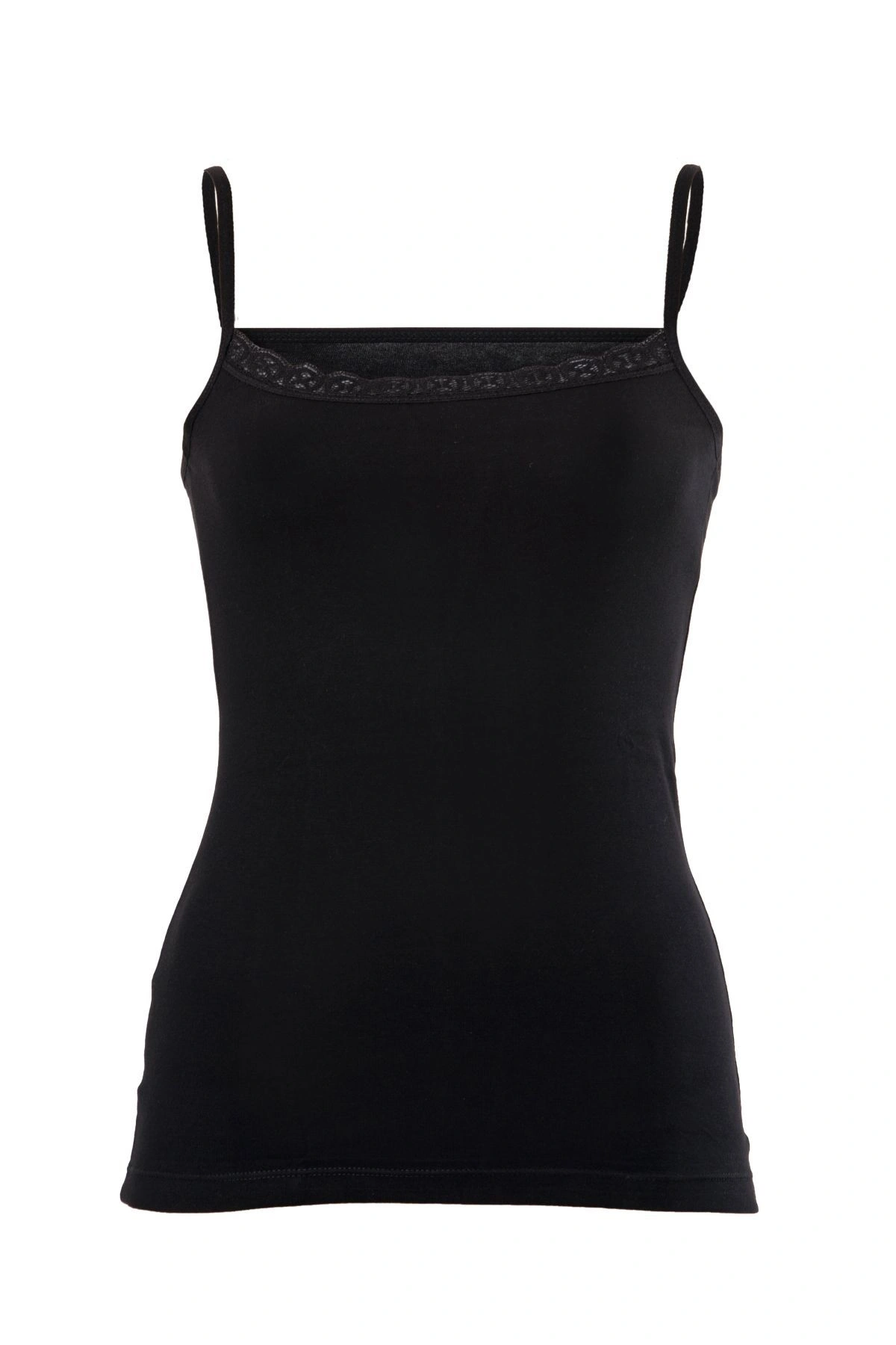 Lesca Dantelli Biyeli İp Askılı Atlet 2810