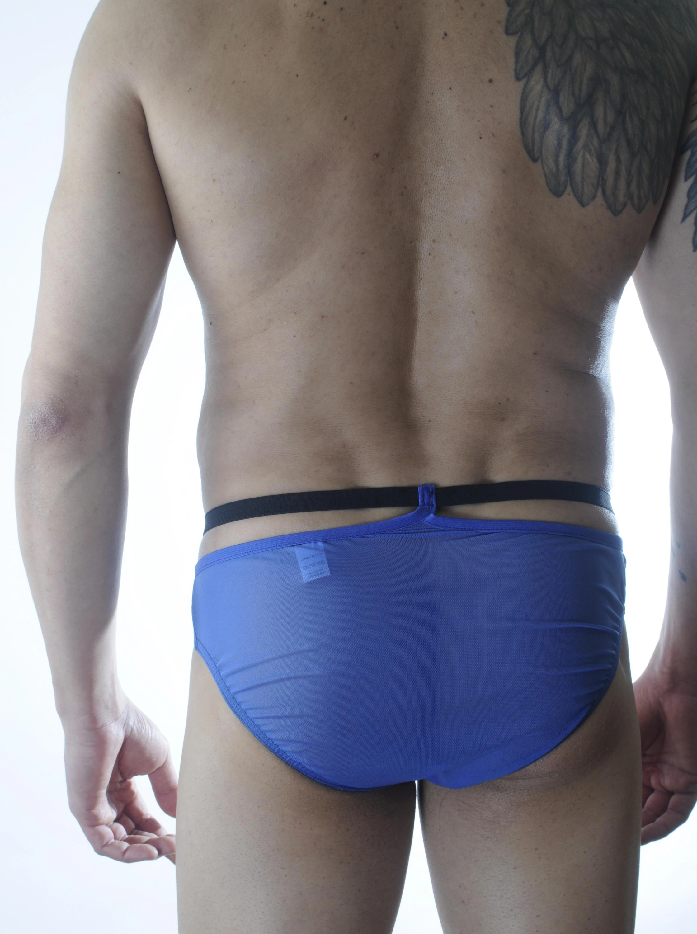 Lesca Erkek Mavi Tül Fantezi Slip İç Çamaşırı