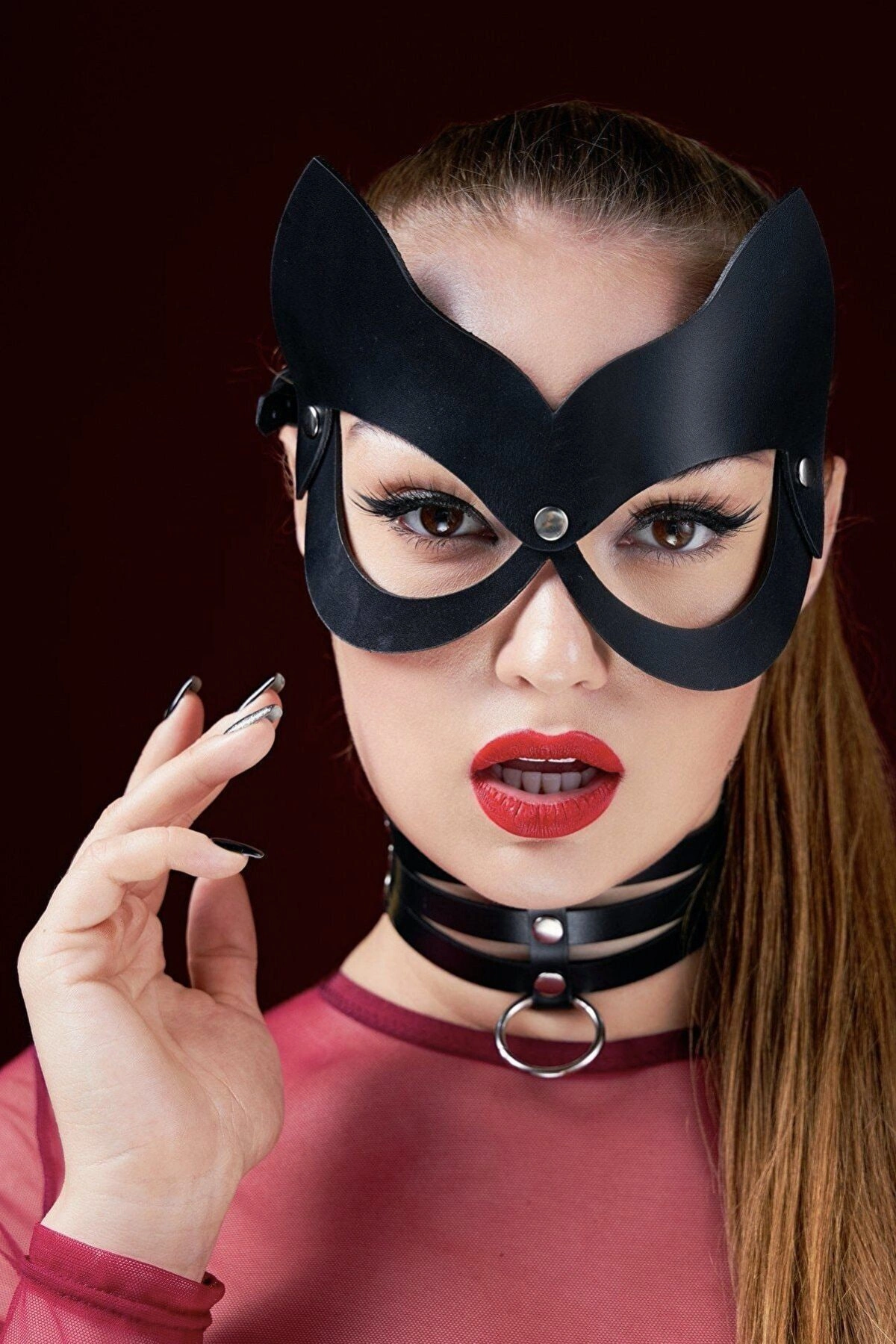 Lesca Fantezi Maske Ve Boyunluk