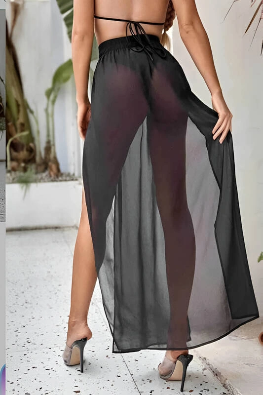 Lesca Kadın Tül Pareo Etek Plaj Elbisesi