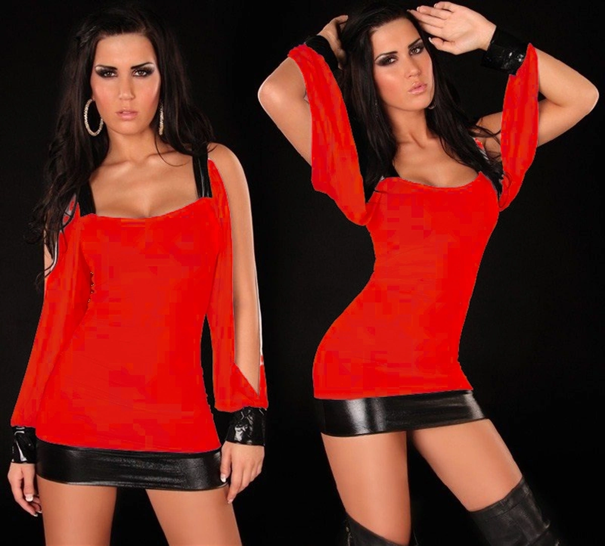 Lesca Lesca B100997 Seksi Mini Elbise