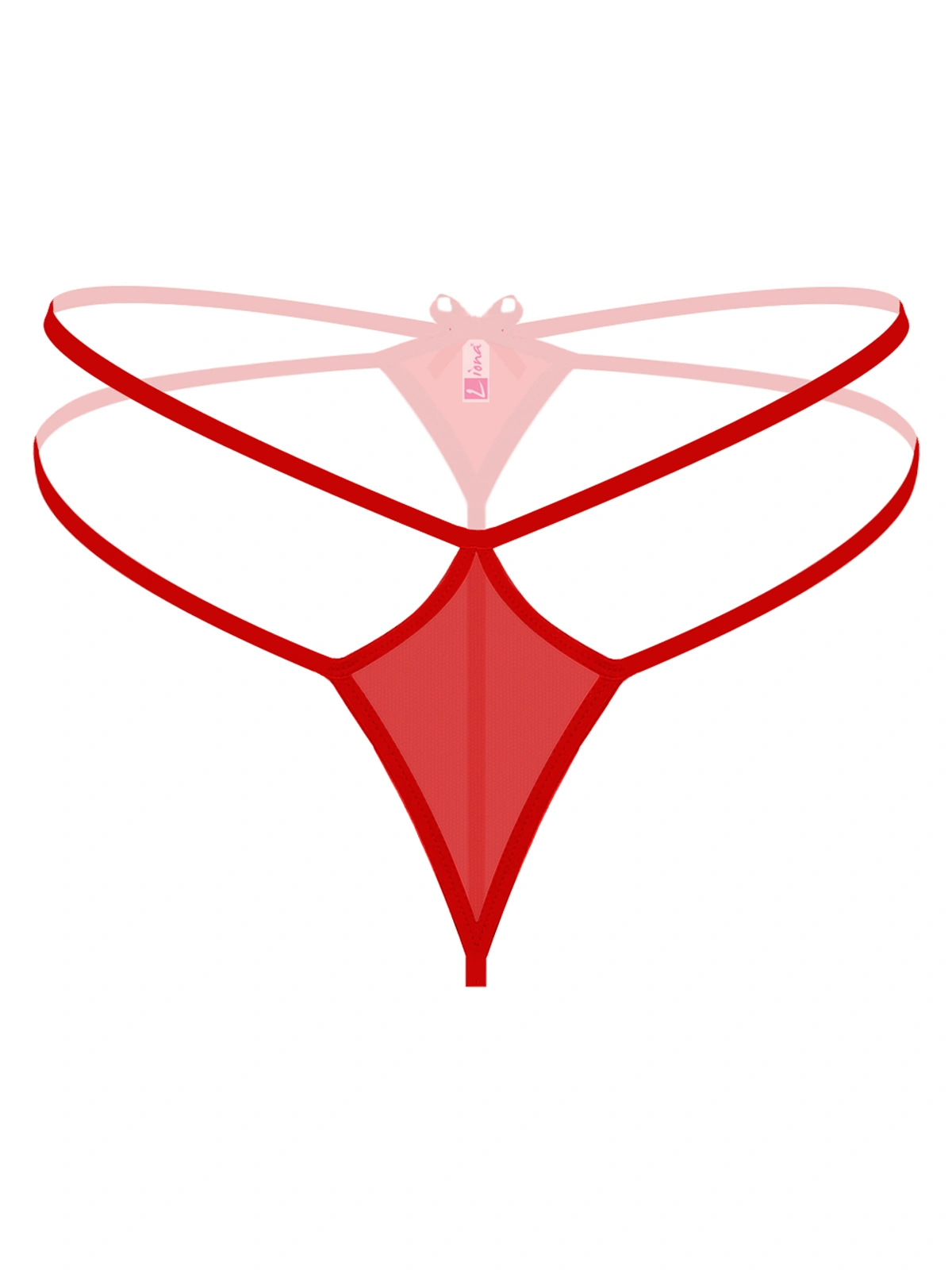 Lesca Lesca Büyük Beden Kırmızı Fantazi String Külot