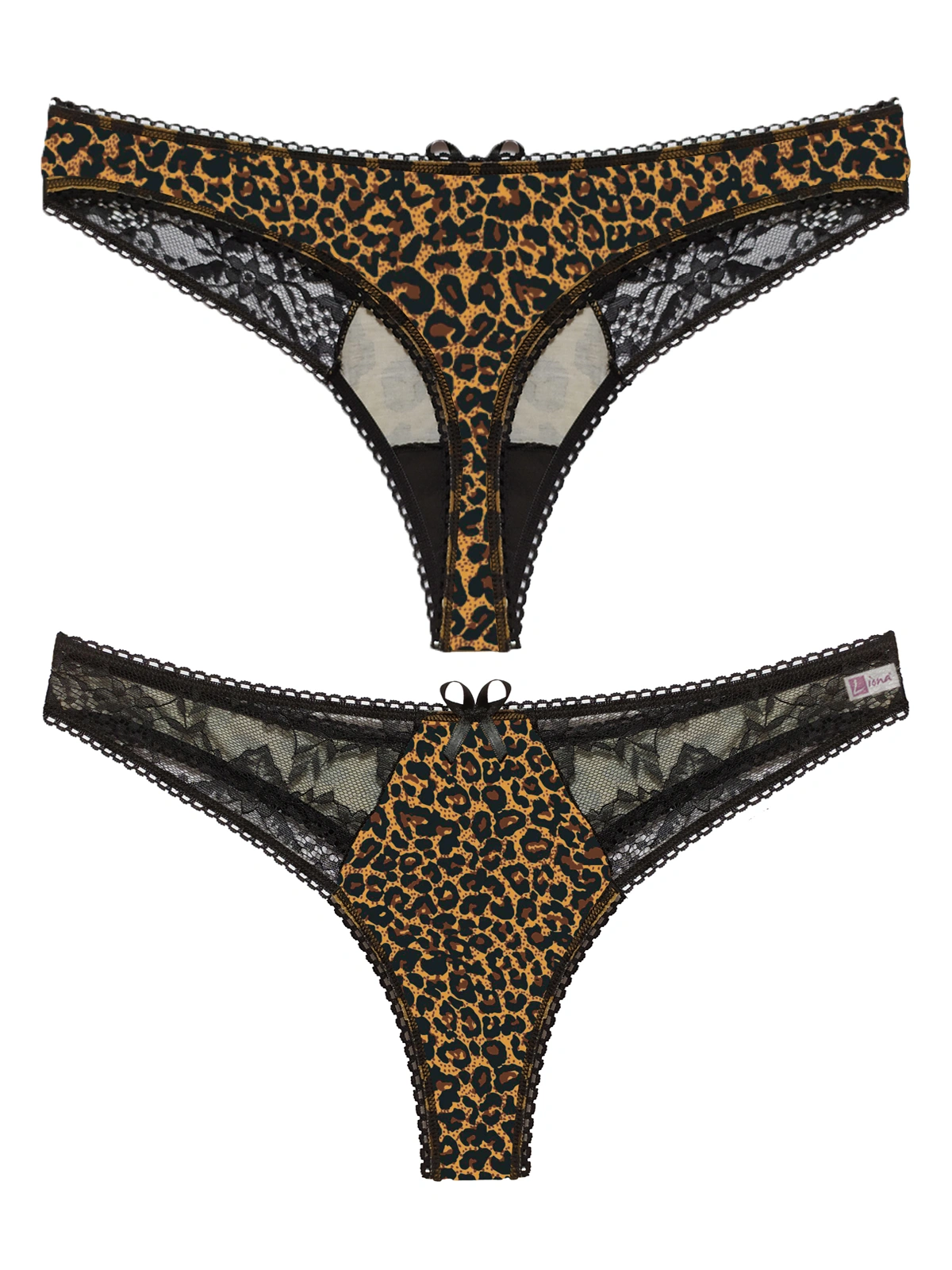 Lesca Lesca Büyük Beden Leopar Desenli Fantazi G String Bato Külot