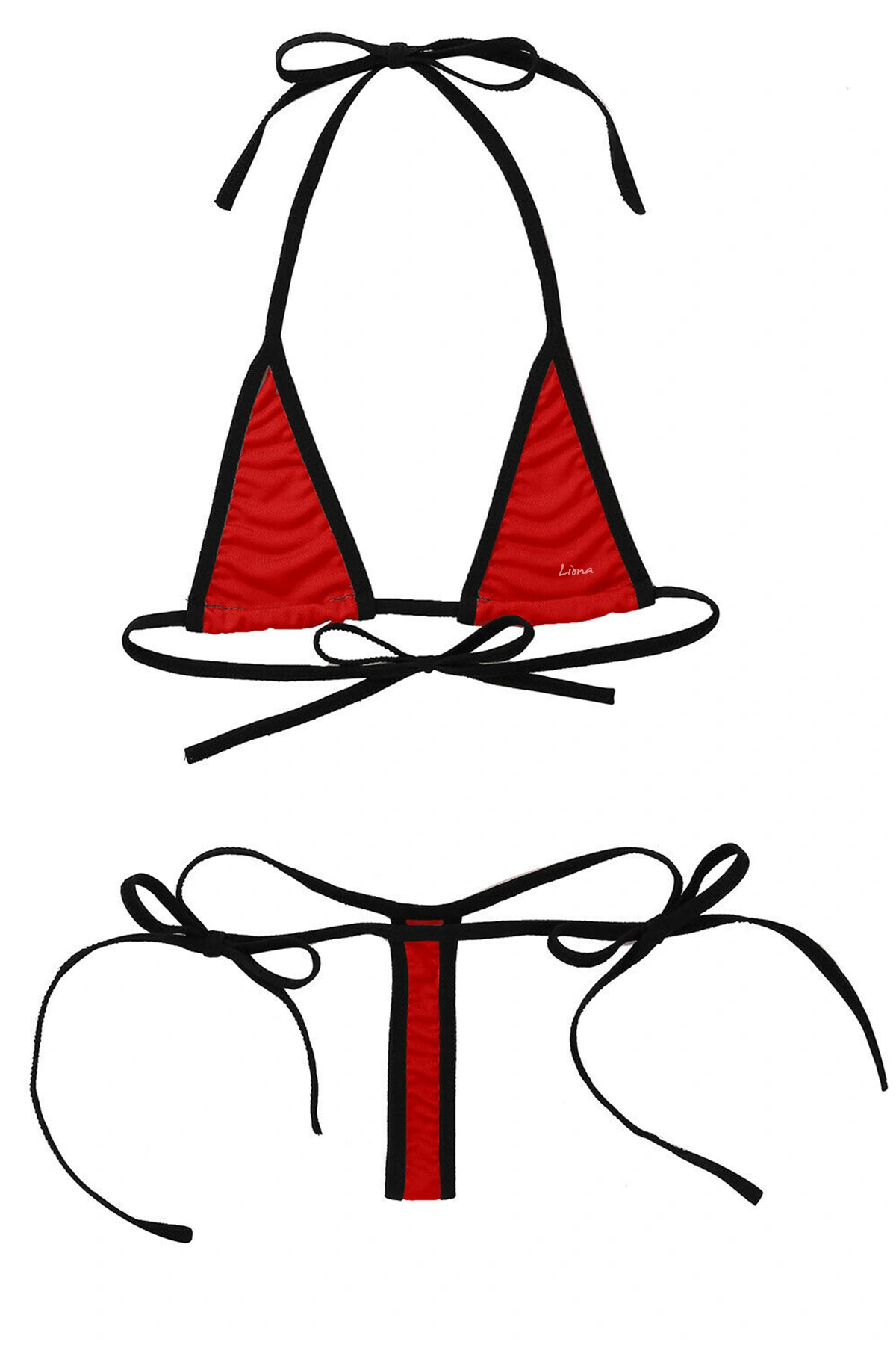 Lesca Lesca Kadın Kırmızı Sütyen Külot Fantazi İç Çamaşırı Takımı