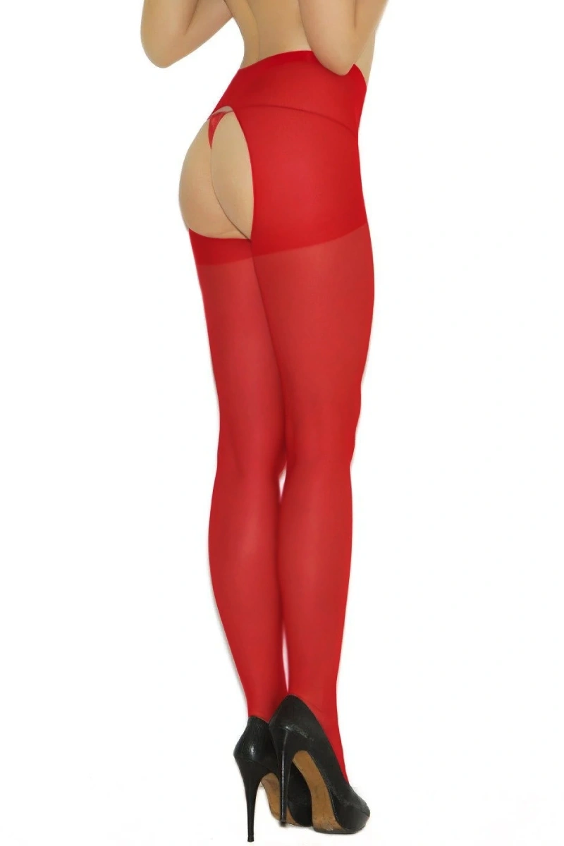 Lesca Özel Bölgesi Açık Kırmızı Fantazi Külotlu Çorap Brf2035