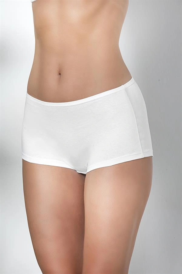 Lesca Pamuklu Boxer Külot Beyaz (brf2963)