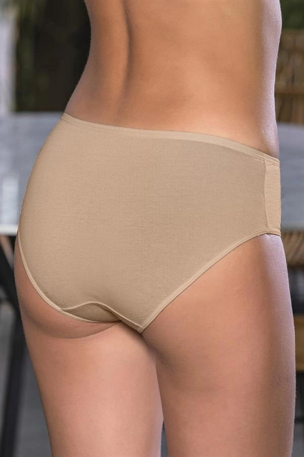 Lesca Pamuklu Yüksek Bel Slip Külot Ten (brf2966)