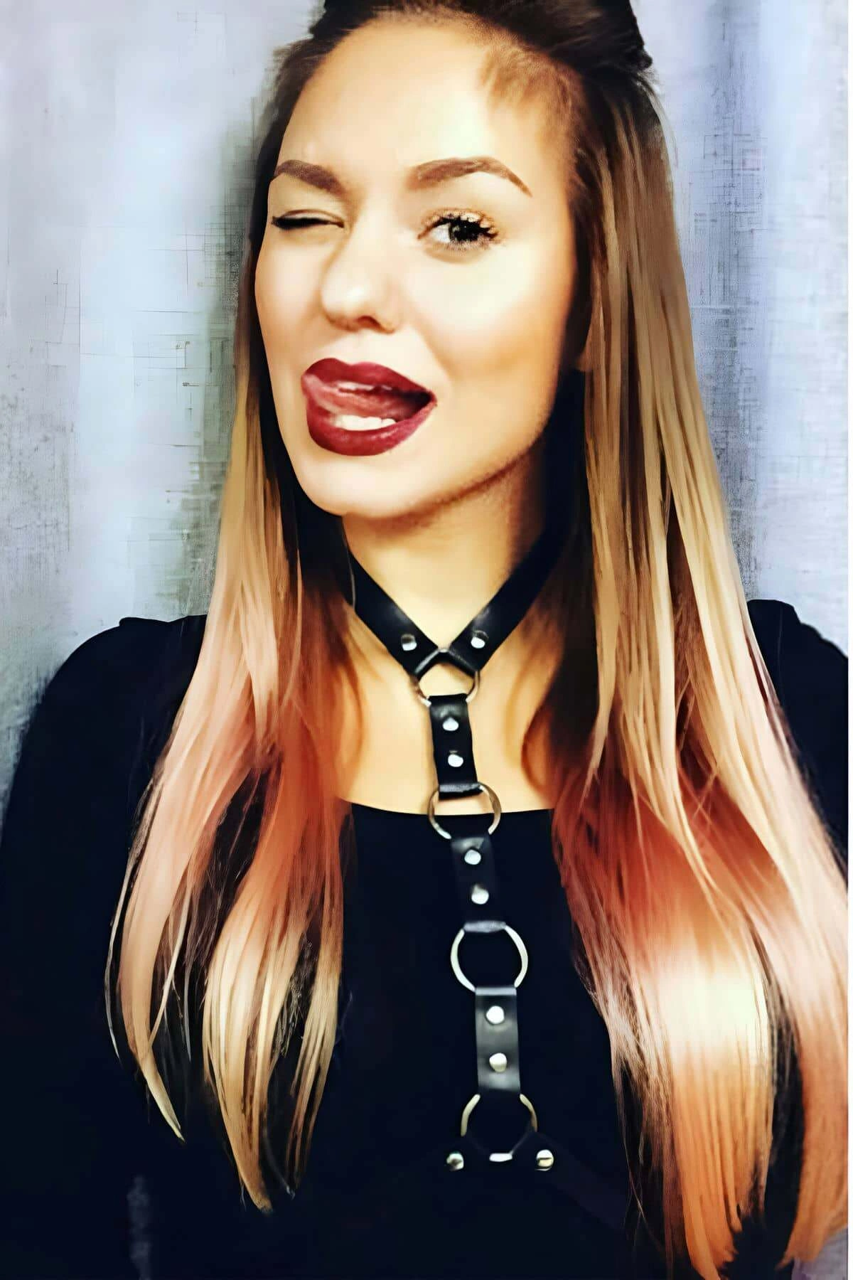 Parçalı Şık Deri Göğüs Harness - Brf307