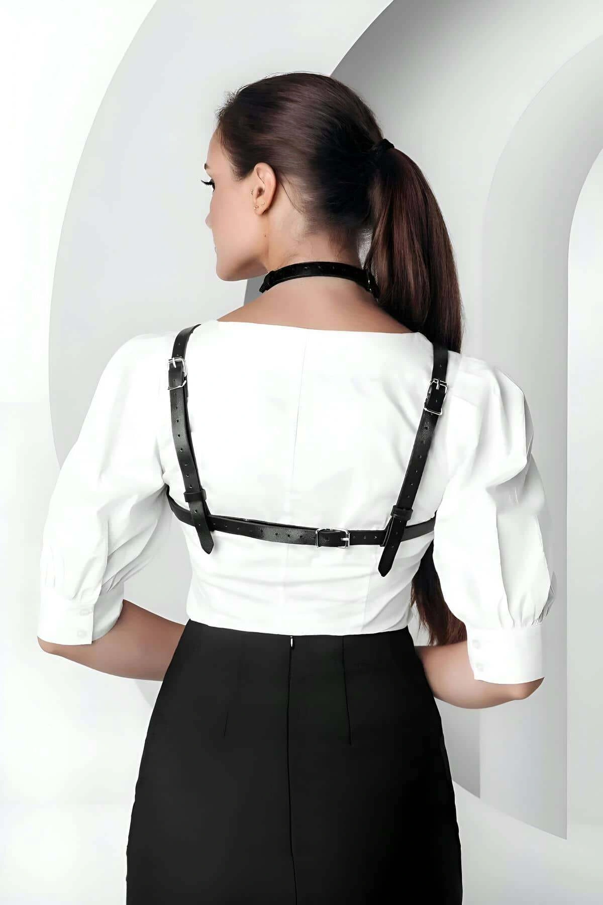 Şık Crop Yaka Harness, Giysi Üzeri Tamamlayıcı Yaka Aksesuar - Brf1290