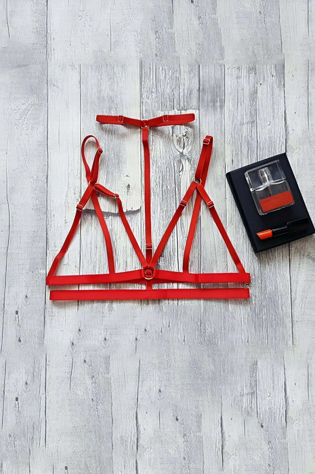 Şık Lastik Harness Sütyen - Brf143