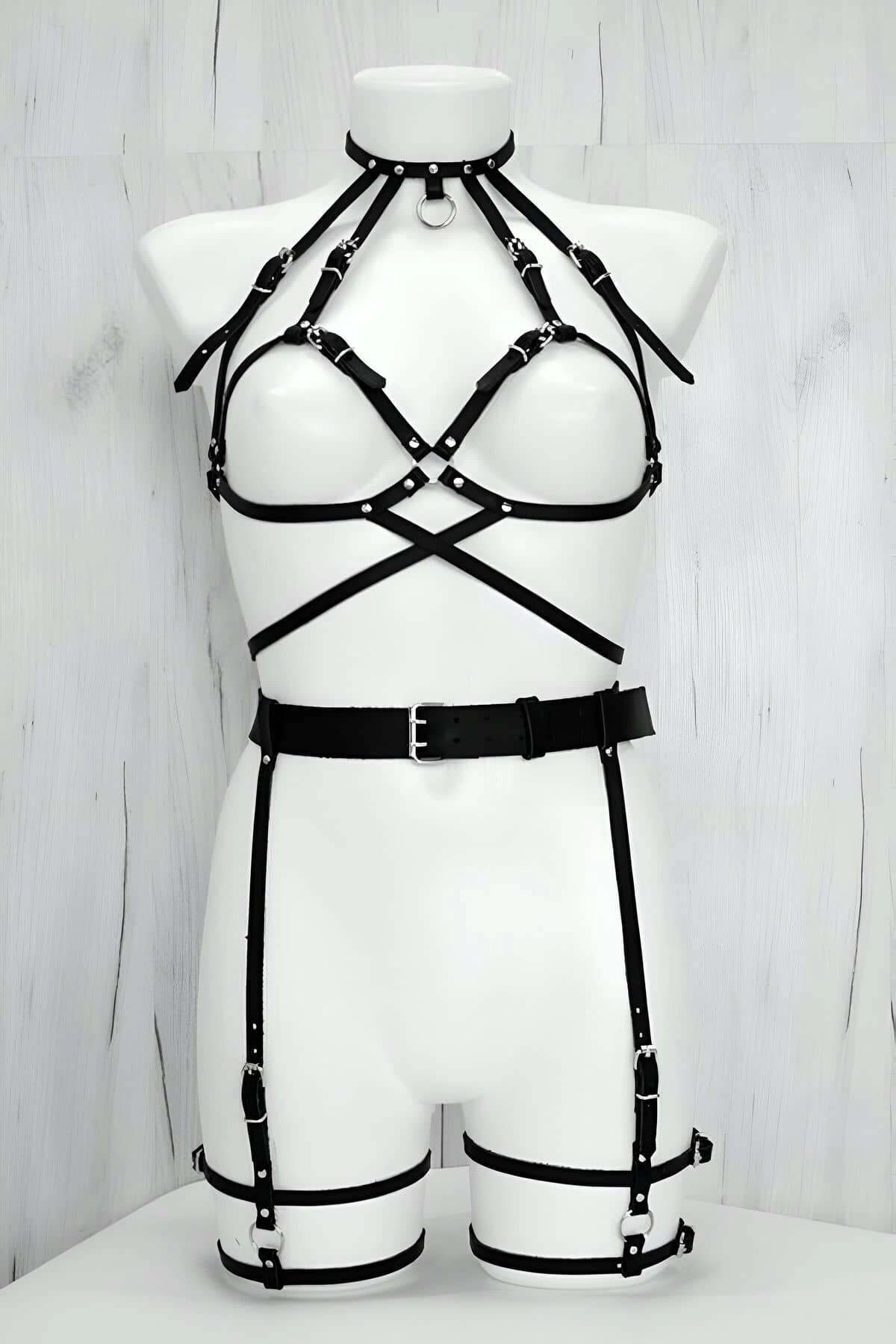 Şık Ve Seksi Deri Fantazi Giyim Takım - Brf325