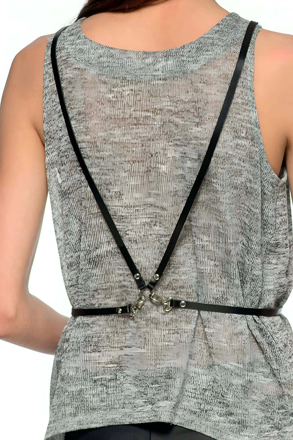 Sırtı V Detaylı Şık Harness - Brf179