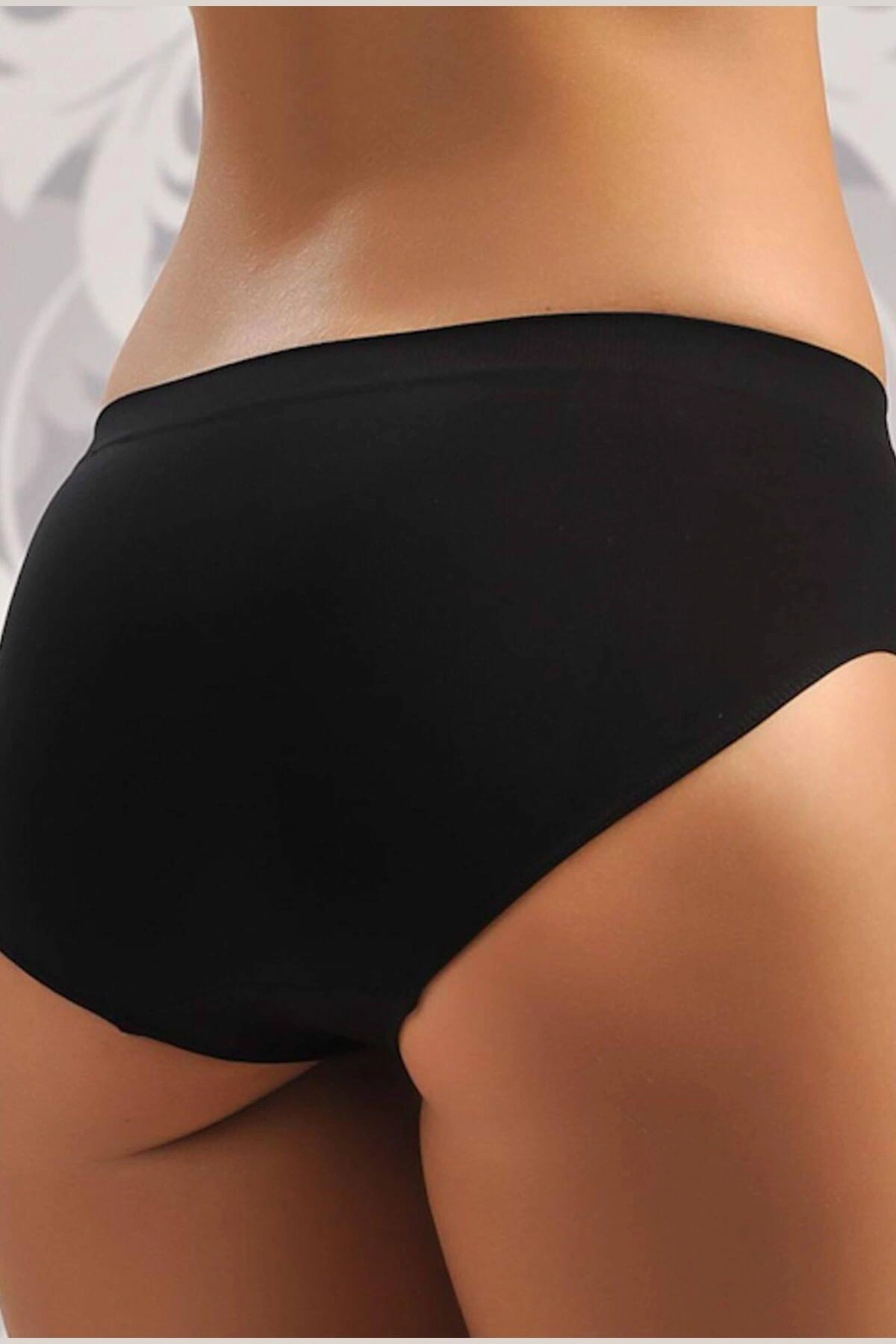 Siyah Dikişsiz Slip Külot