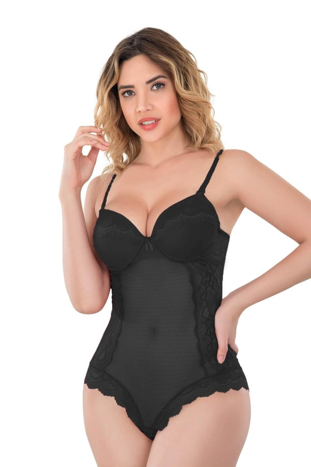 Siyah Mı Emay 176 Dantelli Body
