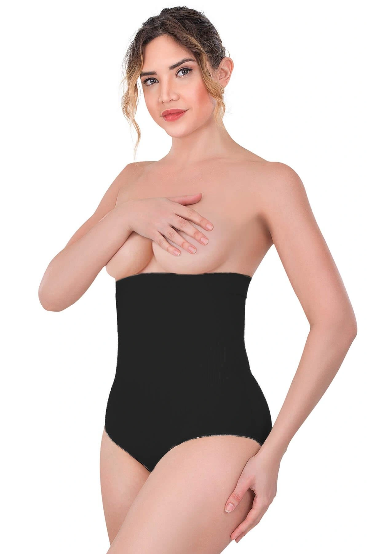 Siyah Mı Emay 2080 Yüksek Bel Çıtçıtlı Slip Korse