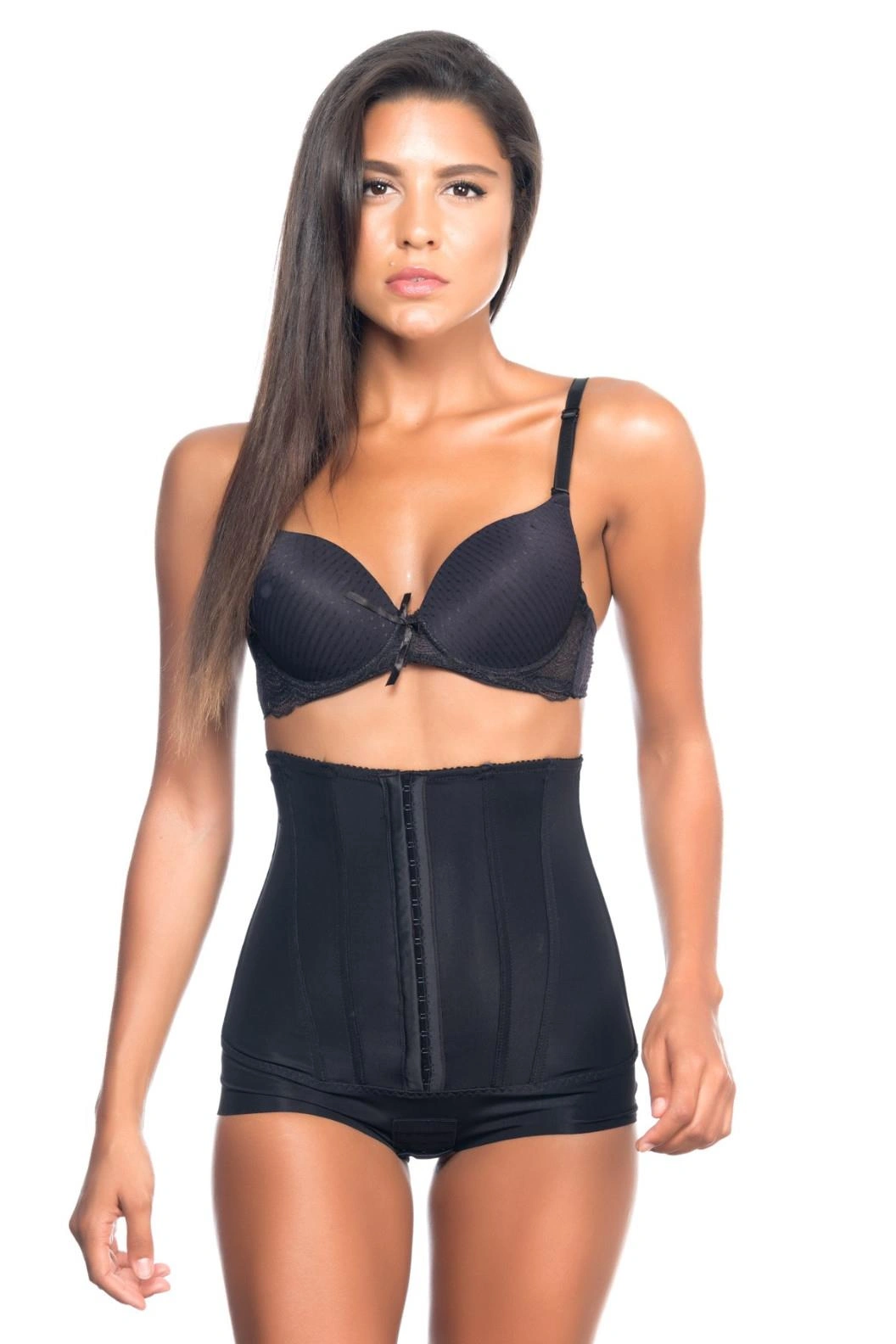 Siyah Mı Emay 2824 Yüksek Bel Balen Agraflı Slıp Lazer Korse