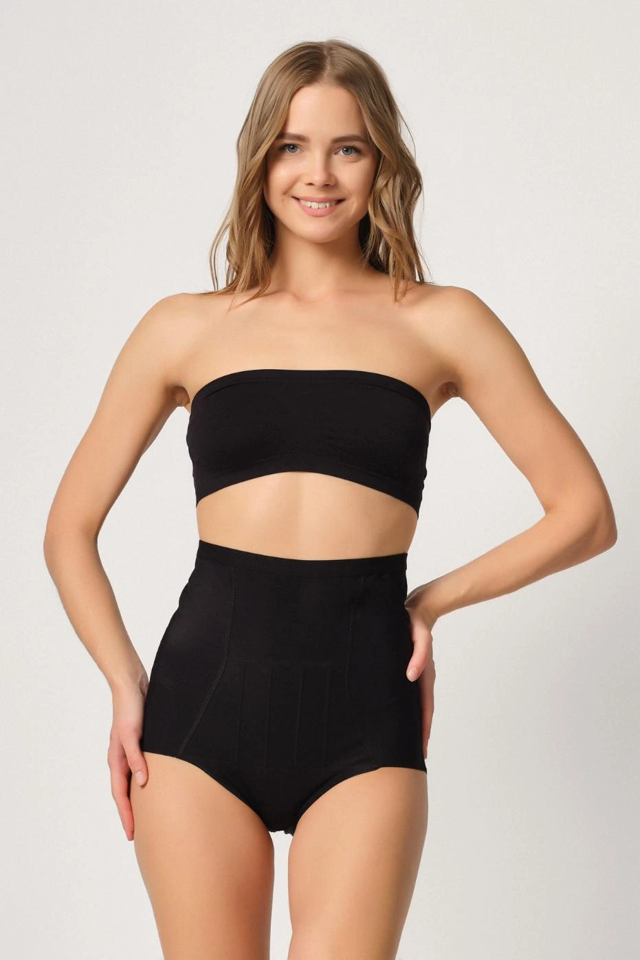 Siyah Mı Emay 2931 Karın Balen Destekli Slip Lazer Korse