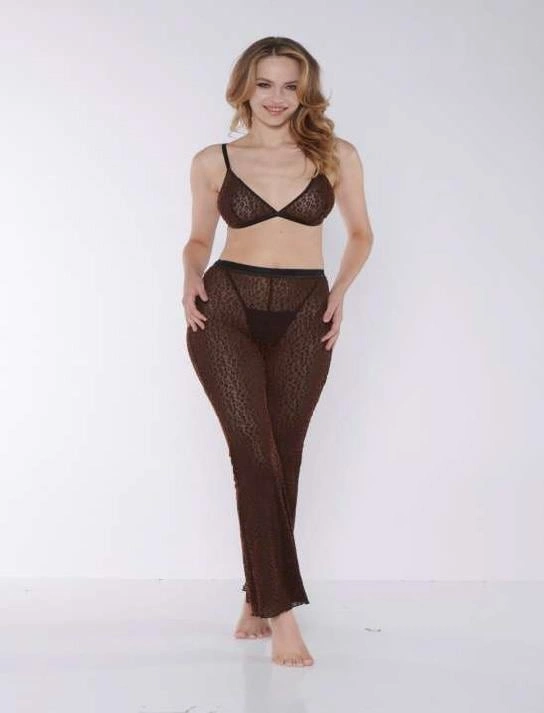 Siyah Transparan Fantezi Sütyen Pijama Takımı