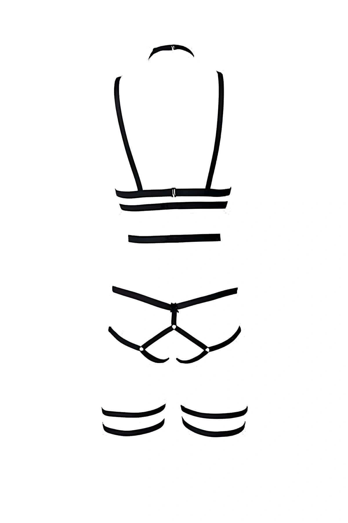 String - Sütyen Jartiyer Harness Takım - Brf142
