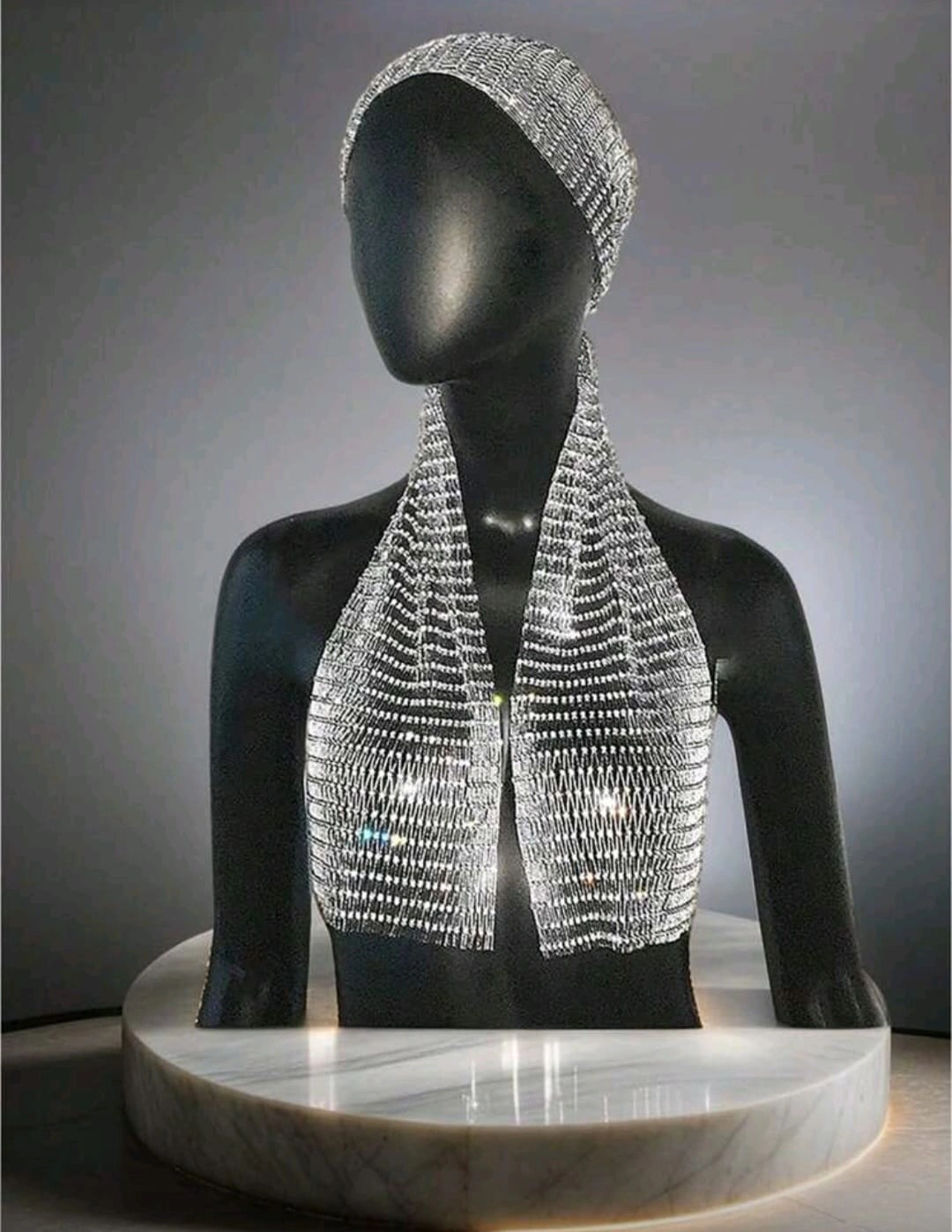 Taşlı Kafa Aksesuarı Kristal Bandana