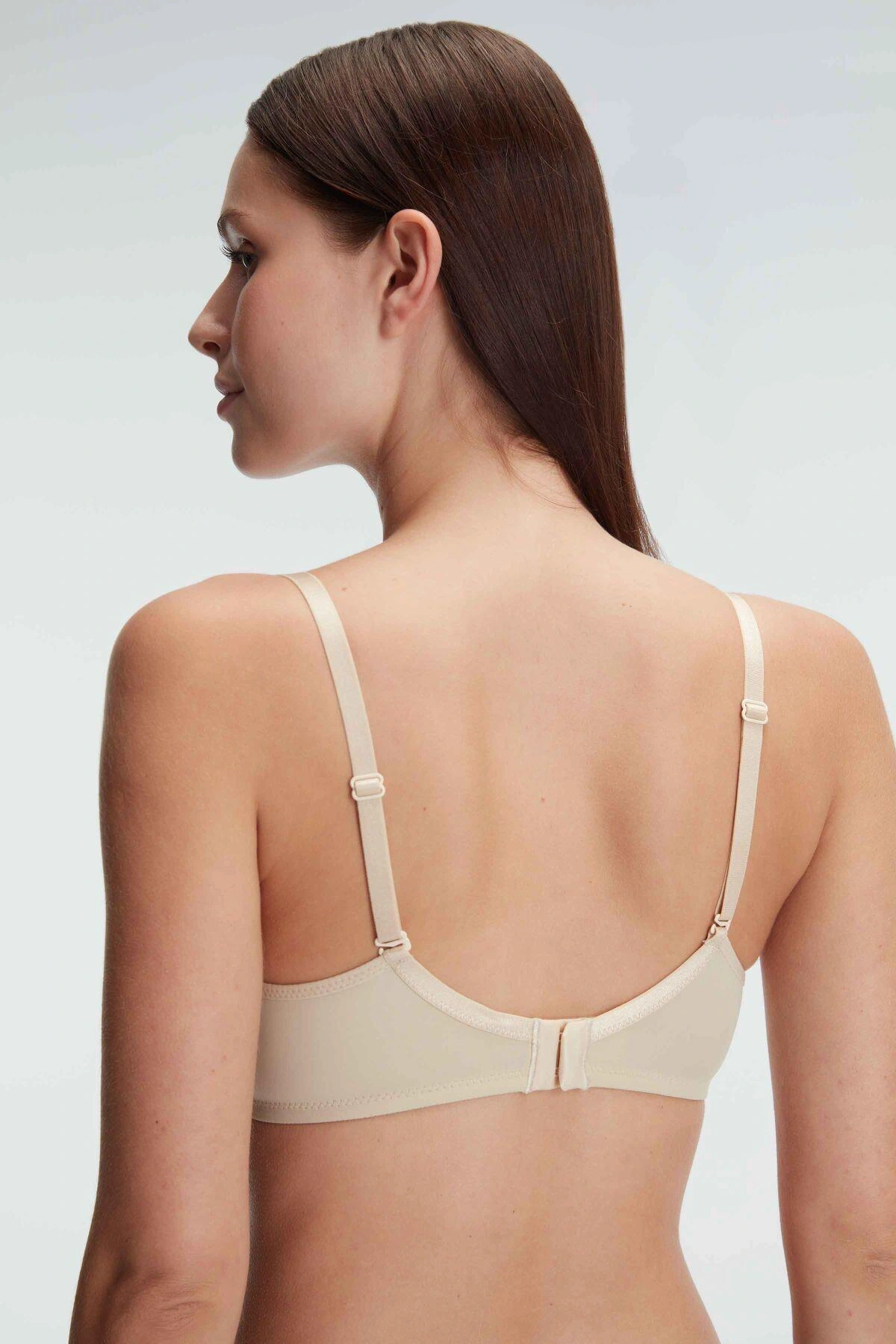 Ten Balenli Desteksiz Dolgusuz Askıları Çıkabilen Günlük Klasik T-shirt Sütyeni