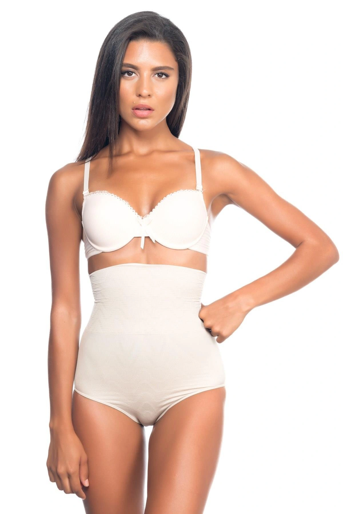 Ten Mı Emay 2079 Yüksek Bel Desenli Double Slip Korse