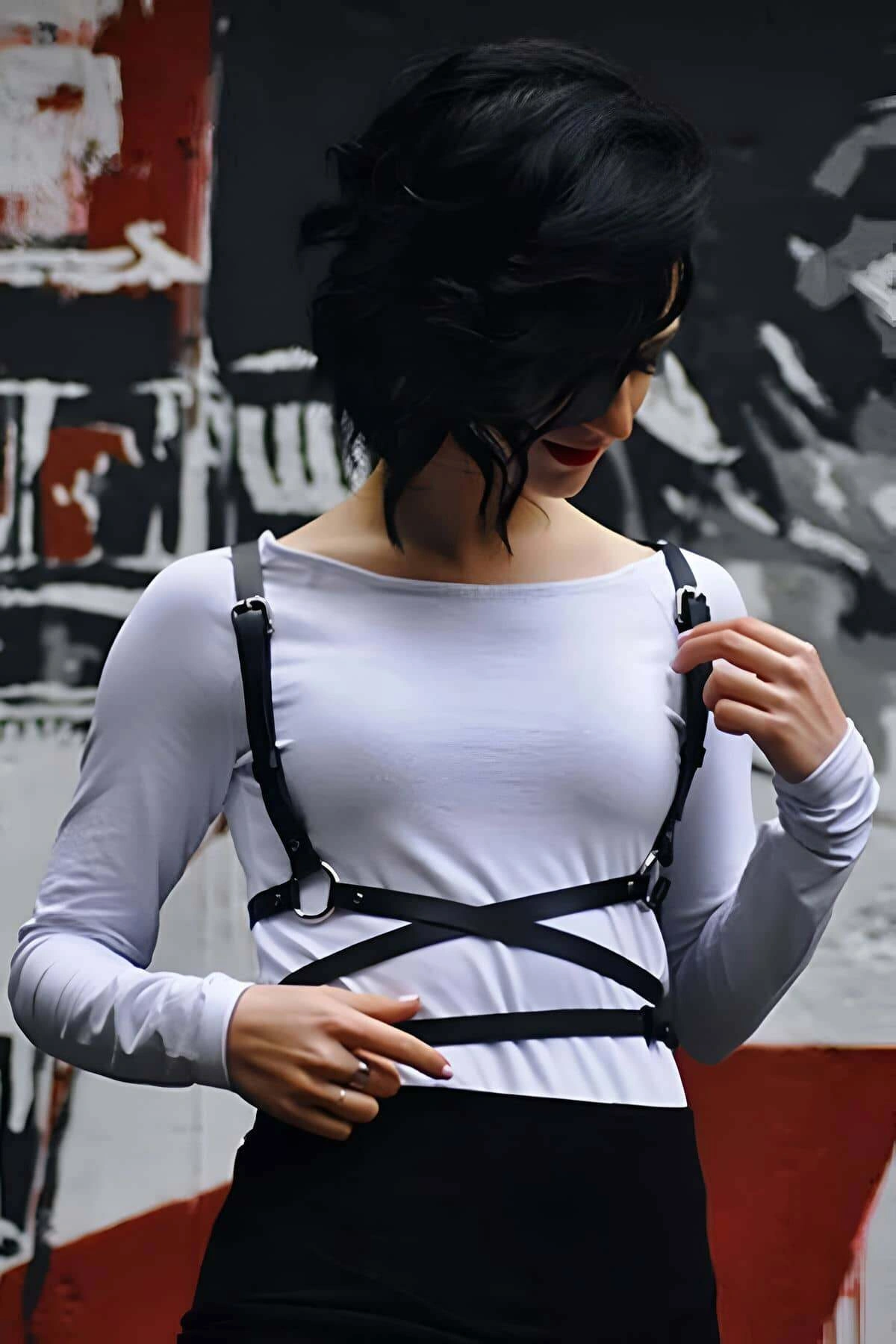 Uzun Ve Bele Dolamalı Şık Harness - Brf172