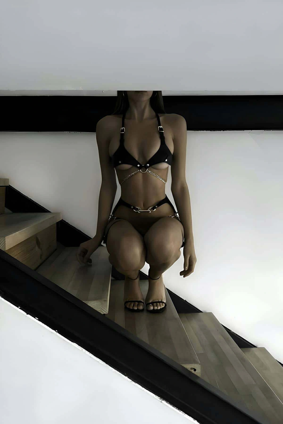 Zincir Detaylı Göğüs Ve Bacak Harness Takım - Brf1221