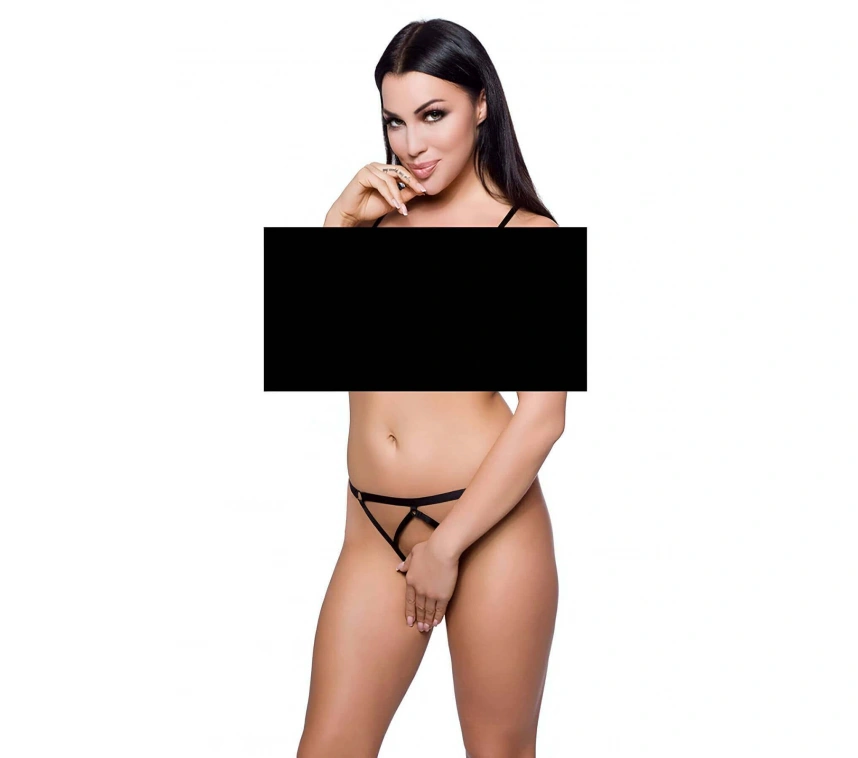 Ağ Kısmı Açık Seksi Lastik Külot - Brf58