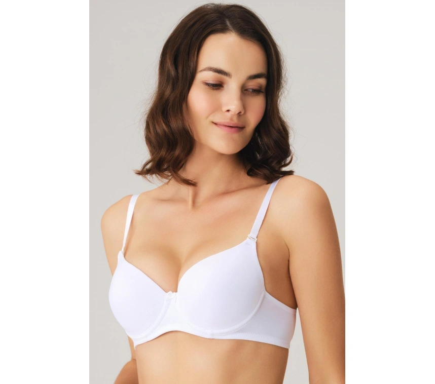 Anıl Balenli Destekli Dolgulu Askıları Çıkabilen Günlük Klasik T-shirt Sütyeni