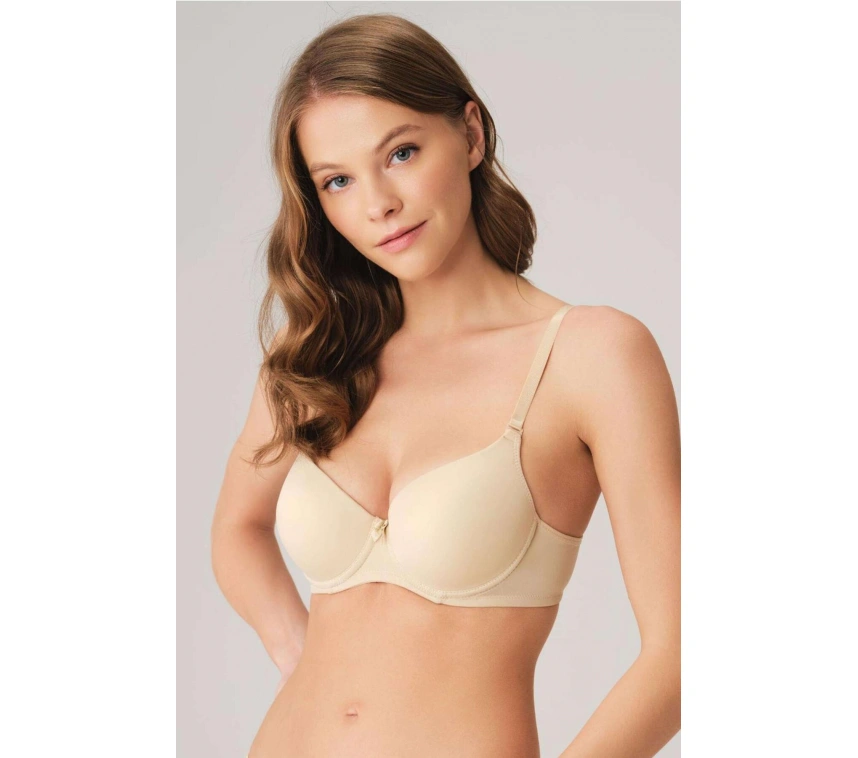 Anıl Balenli Destekli Dolgulu Askıları Çıkabilen Günlük Klasik T-shirt Sütyeni