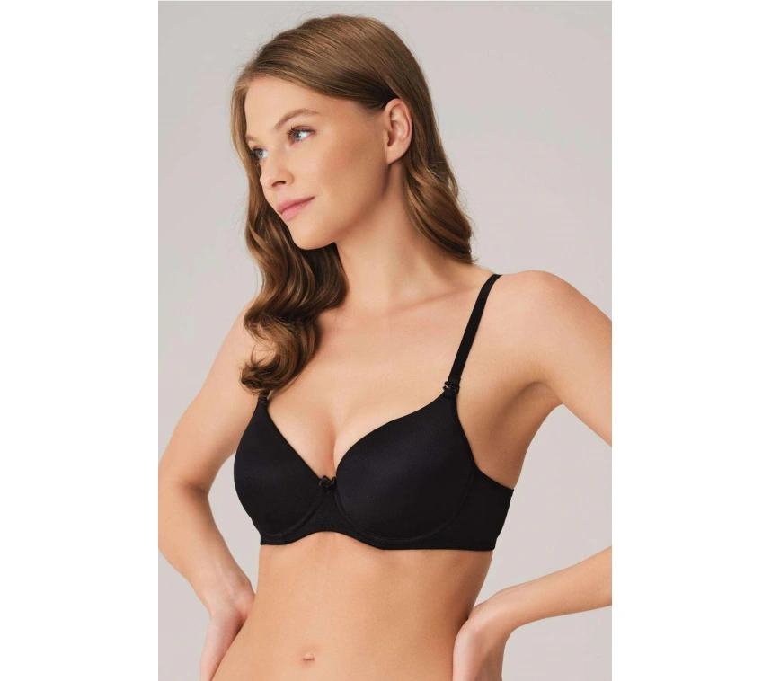 Anıl Balenli Destekli Dolgulu Askıları Çıkabilen Günlük Klasik T-shirt Sütyeni