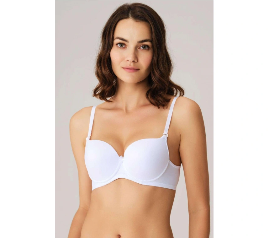 Anıl Balenli Desteksiz Dolgusuz Askıları Çıkabilen Günlük Klasik T-shirt Sütyeni