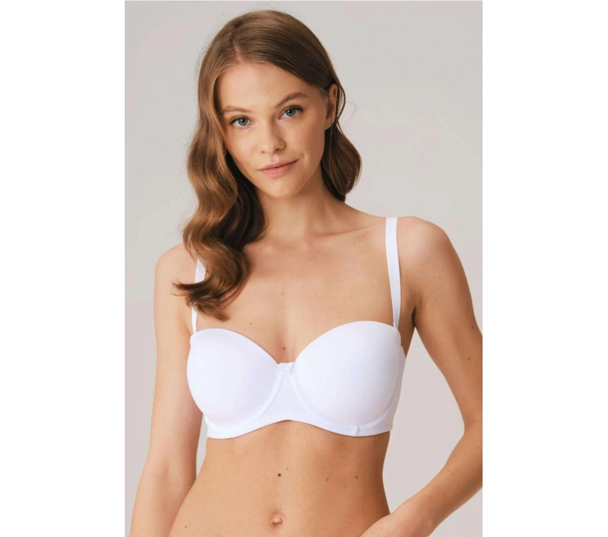 Balenli Desteksiz Dolgusuz Askısız Straplez Yumuşak Süngerli Günlük Klasik T-shirt Sütyeni