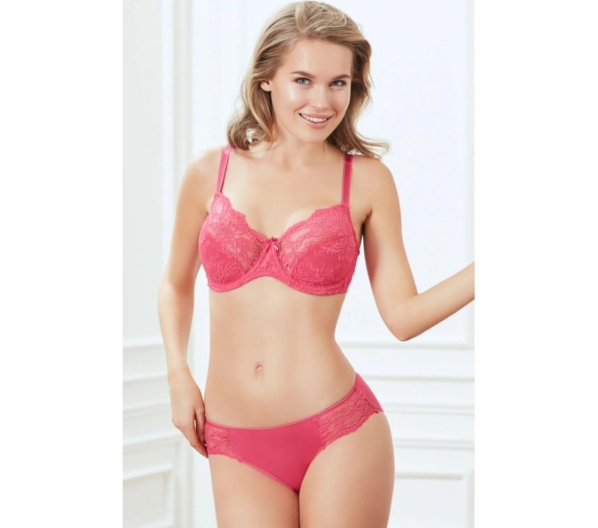 Balenli Desteksiz Dolgusuz Toparlayıcı Dantelli Küçültücü Sütyen Ve Slip Takım
