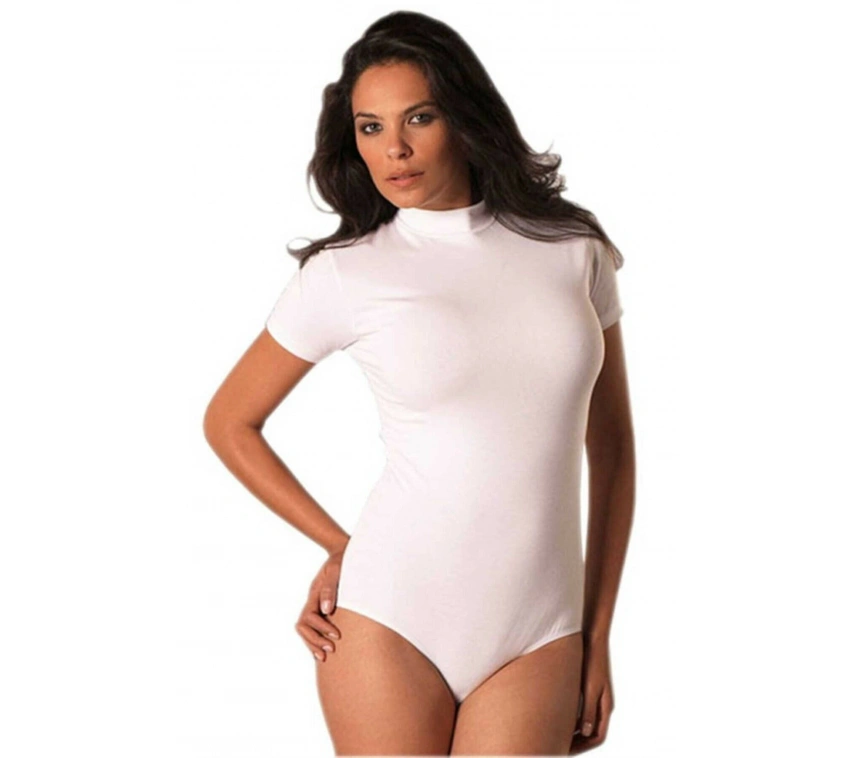 Balıkçı Yaka Kısa Kollu Body 4056